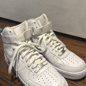 nike air force 1 high top triple white leather men's sneaker cw2290 111 2014
