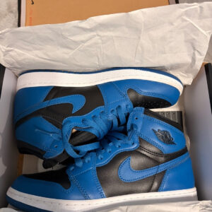 nike air jordan 1 retro high og royal toe blue black 555088 041 leather sneakers