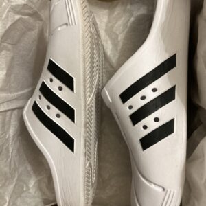 Adidas Adilette Clogs “White/Black” FY8970, Men’s Size 11/Women’s Size 12