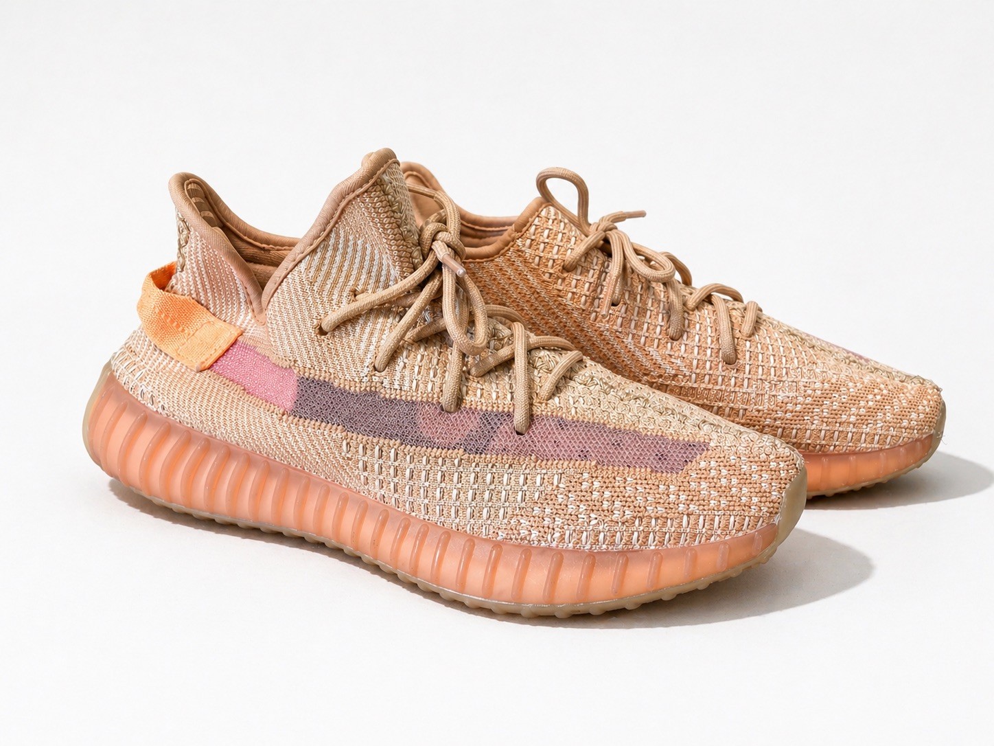 adidas yeezy boost 350 v2 clay size 11 tan orange stripe kanye west adidas yeezy boost 350 v2 clay size 11 tan orange stripe kanye west