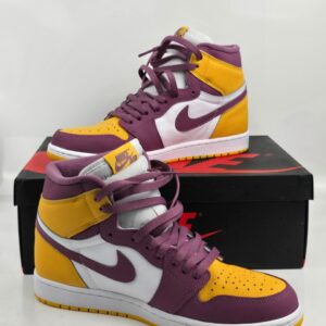 nike air jordan 1 retro high og university gold bordeaux men’s size 10