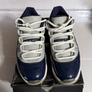 jordan air jordan 11 retro low georgetown grey mist navy 528895 007 sz 10.5
