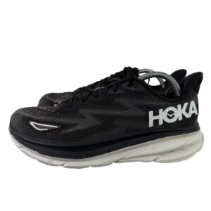 Hoka Clifton 9 Wide Mens Running Shoes Black White 1132210 BWHT Size 10 2E