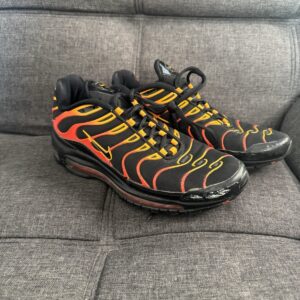 Nike Air Max 97 Plus OG Black Shock Orange Flames Sneakers Retro Trainers Men