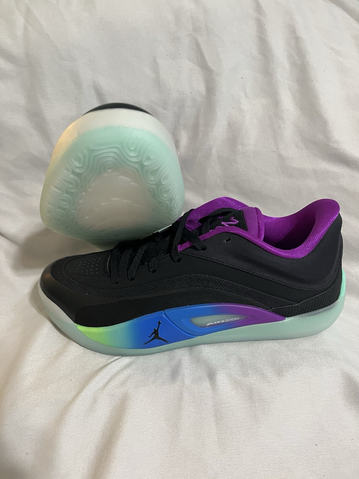 jordan men’s low top lace up sneakers black/purple/blue/green zion jordan men’s low top lace up sneakers black/purple/blue/green zion