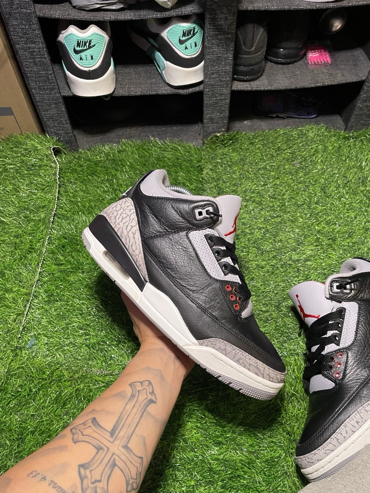 jordan air jordan 3 retro og black cement 2024 leather men's sneakers dn3707 010 jordan air jordan 3 retro og black cement 2024 leather men's sneakers dn3707 010