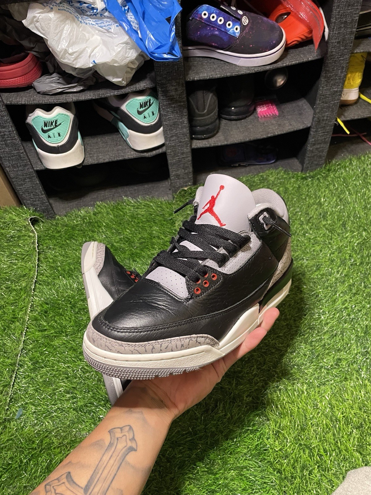 jordan air jordan 3 retro og black cement 2024 leather men's sneakers dn3707 010 jordan air jordan 3 retro og black cement 2024 leather men's sneakers dn3707 010