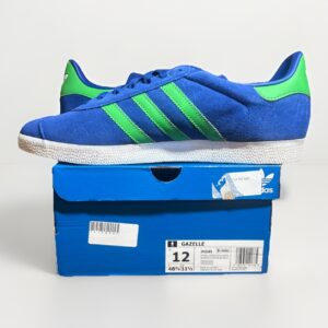 adidas gazelle royal blue energy green sneakers athletic men's size 12