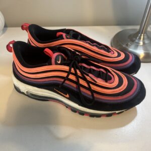 Nike Air Max 97 "Sunset" Black Bright Mango Siren Red Men Sneakers Size 11.5