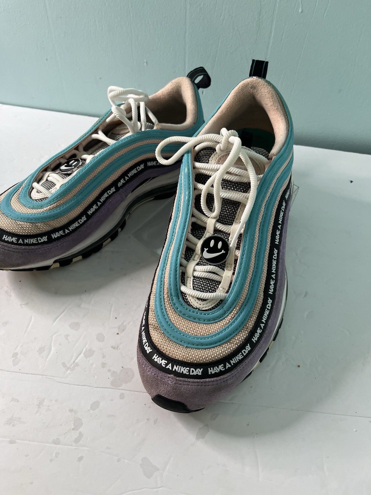 nike air max 97 nd athletic lace up shoe mens size 9.5 purple great shape nike air max 97 nd athletic lace up shoe mens size 9.5 purple great shape