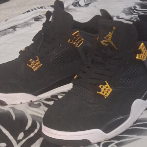 jordan air jordan 4 retro royalty black gold suede sneakers 308497 032 2017