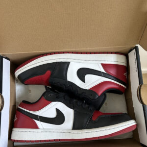jordan air jordan 1 low gym red white black bred toe 553558 612 sneaker