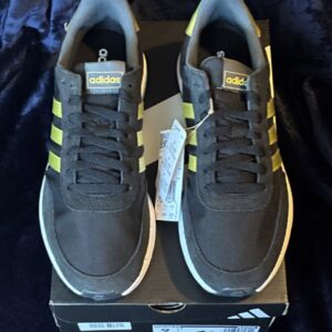 Adidas Run 60s 2.0 Black Gold GX1714 Low Top Sneakers - women size 9