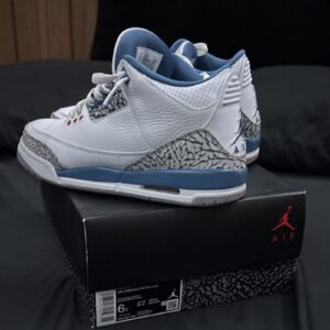 jordan air jordan 3 retro white washington wizards mid top sneakers