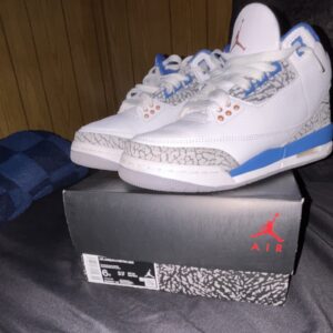 jordan air jordan 3 retro white washington wizards mid top sneakers