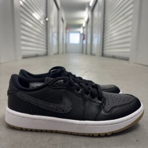 nike air jordan 1 low g golf black anthracite gum brown dd9315 005 men's sz 5.5