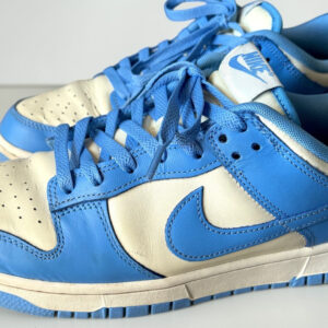 nike dunk low unc blue white men's size 9 eu 42.5 retro leather sneakers clean