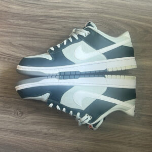 nike dunk low green white leather men's basketball sneakers nike dunk low top