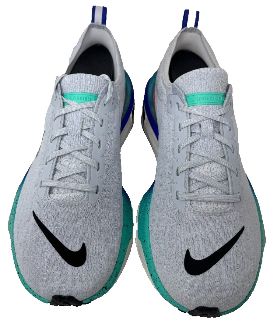 Nike Men's ZoomX Invincible Run 3 Lace Up Running Shoes Gray/Blue Size:9.5 167S Nike Men's ZoomX Invincible Run 3 Lace Up Running Shoes Gray/Blue Size:9.5 167S - Image 2