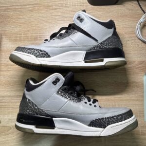 air jordan 3 retro ‘wolf grey’ men’s size 10 136064 004 used