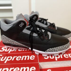 new air jordan 3 retro mcs black cement grey size 14 baseball cleats fz8627 001