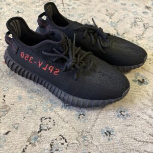 size 10 adidas yeezy boost 350 v2 low bred black red