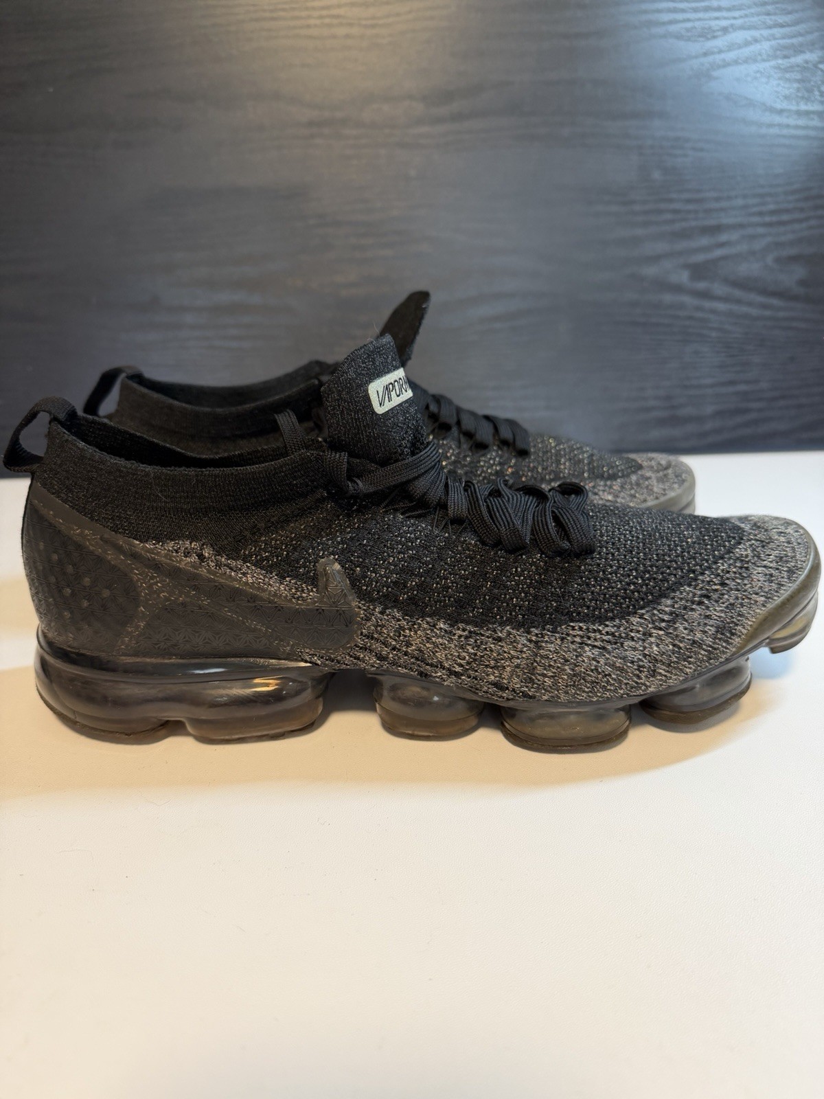 Size 12 - Nike Air VaporMax Flyknit 2 Black 2016 Size 12 - Nike Air VaporMax Flyknit 2 Black 2016 - Image 2