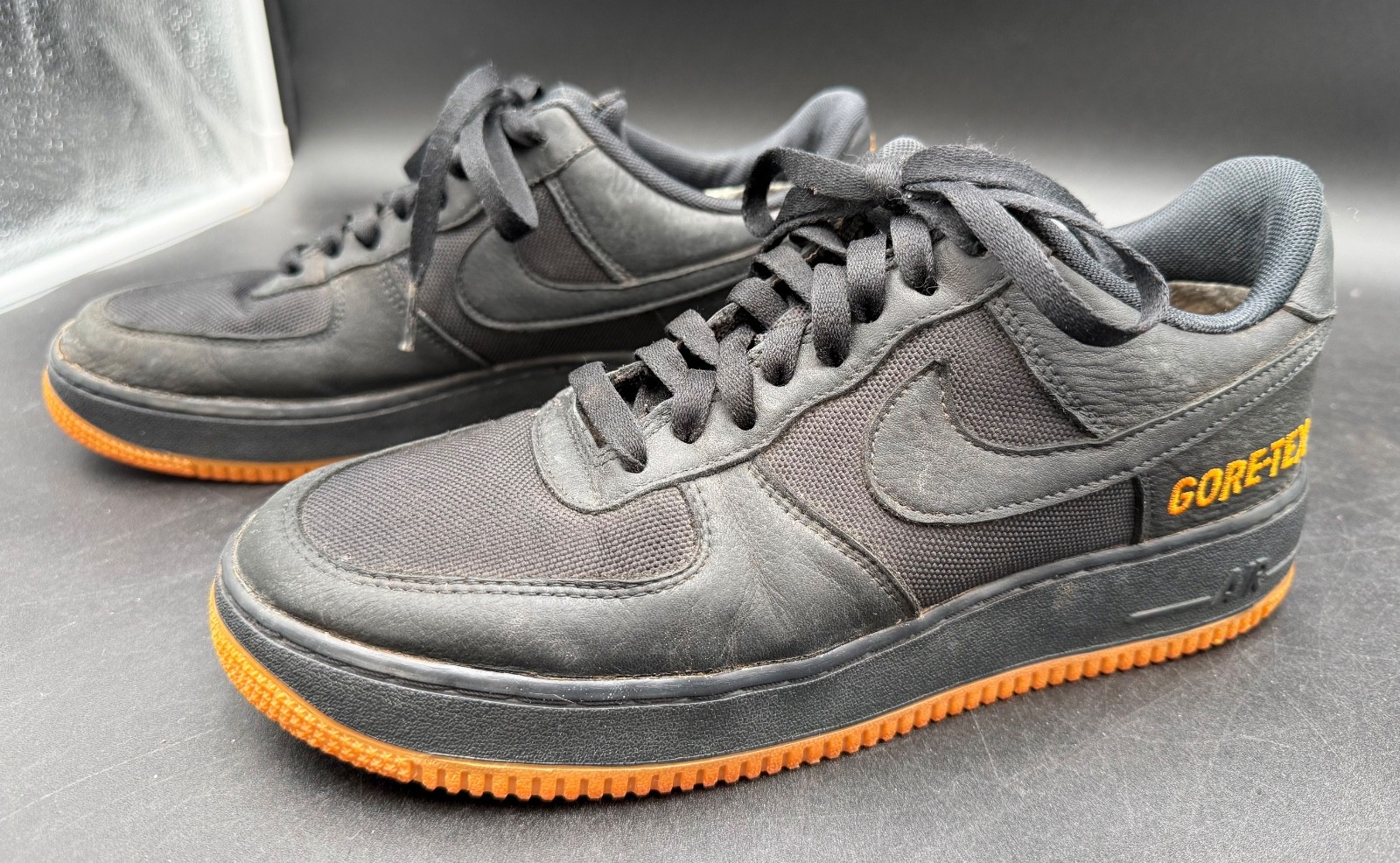 Nike Air Force 1 Low Gore-Tex Shoes Mens 9 Black Gum Sneakers CK2630-001 Nike Air Force 1 Low Gore-Tex Shoes Mens 9 Black Gum Sneakers CK2630-001 - Image 2