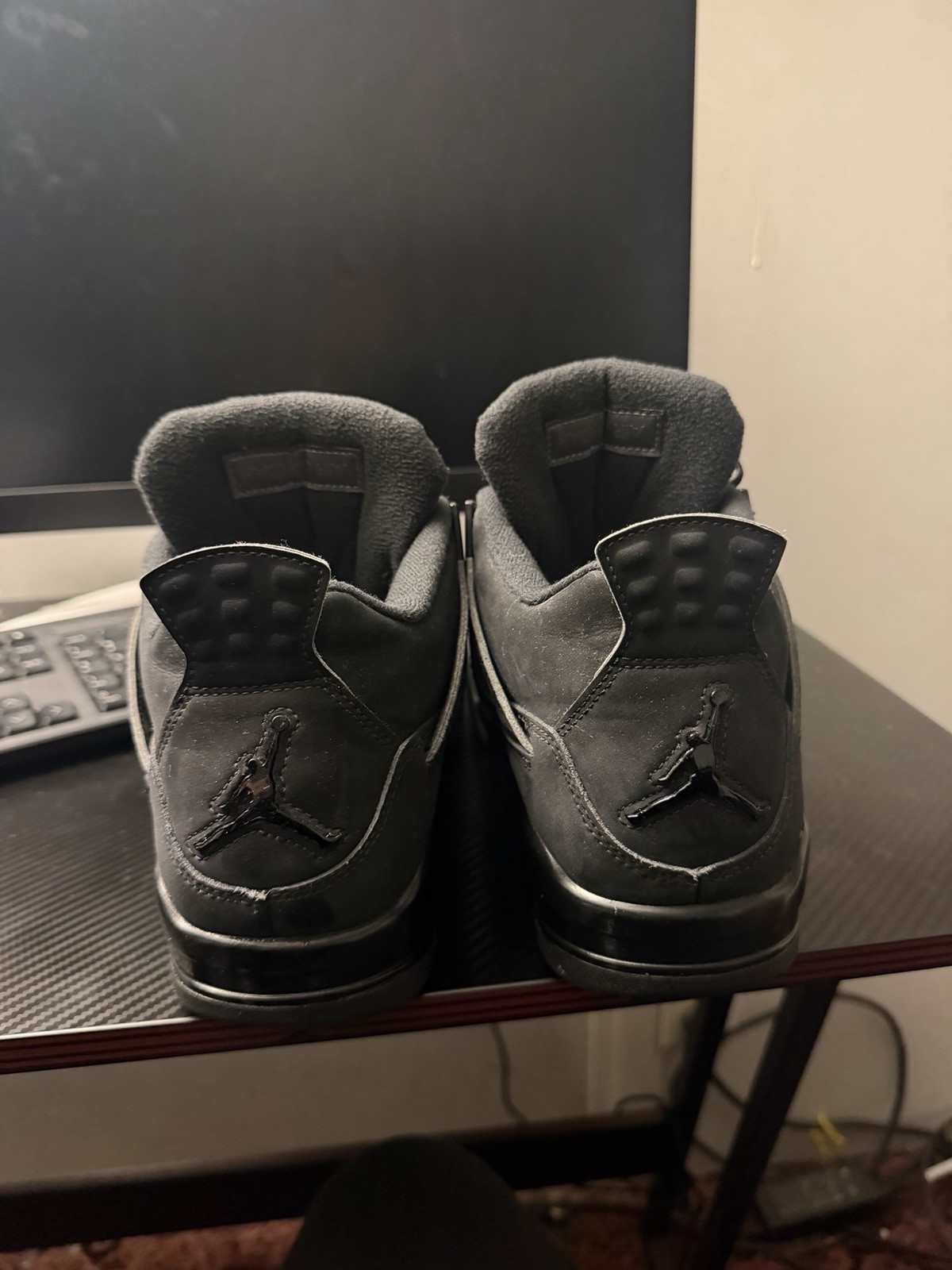Jordan Air Jordan 4 Retro Black Cat 2020 CU1110-010 Black Mid Top Sneaker Jordan Air Jordan 4 Retro Black Cat 2020 CU1110-010 Black Mid Top Sneaker - Image 2