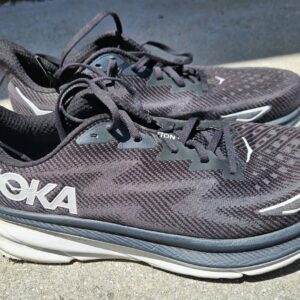 Hoka One One Clifton 9 Shoes Mens Size 11D US Black Running Sneakers 1127895BWHT