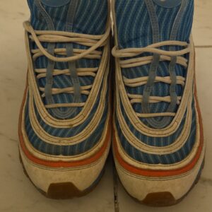 Nike Air Max 97 Blue White Red DJ3181-991 Men's Low Top Sneakers Striped