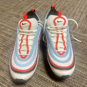 Nike Air Max 97 Gundam Men's Leather Low Top Sneakers White Blue Red Black