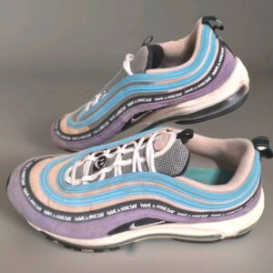 Nike Air Max 97 Have A Nike Day Shoes Mens Size 13 Purple Teal Suede BQ9130-500