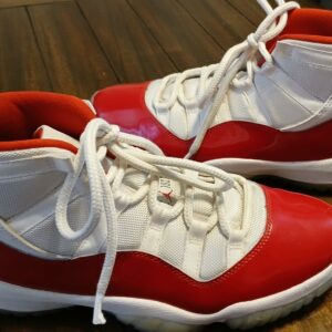 AIR JORDAN (JORDAN 11 CHERRY 2022) MENS SIZE8 HIGH TOPS BASKETBALL SHOES-DETAILS