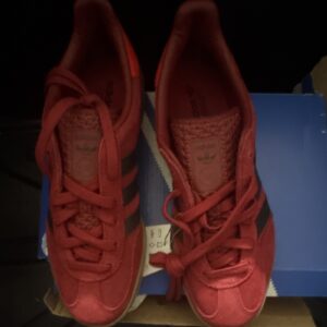 adidas Gazelle Indoor J Red Suede Low Top Lace-Up IH6448 Men's Athletic Sneakers