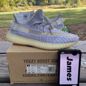 Tried-On Adidas Yeezy Boost 350 V2 Static Non-Reflective 2018 EF2905 Size 8.5