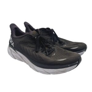 Hoka One One Clifton 8 Mens 12 Black White Running Shoes 1119393 BWHT Sneaker