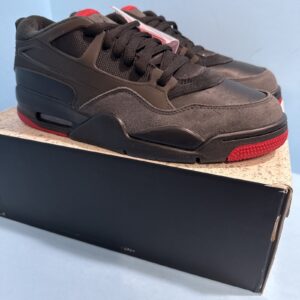Air Jordan 4 RM Men's Sneakers Black/Varsity Red-Anthracite, Size 10 New