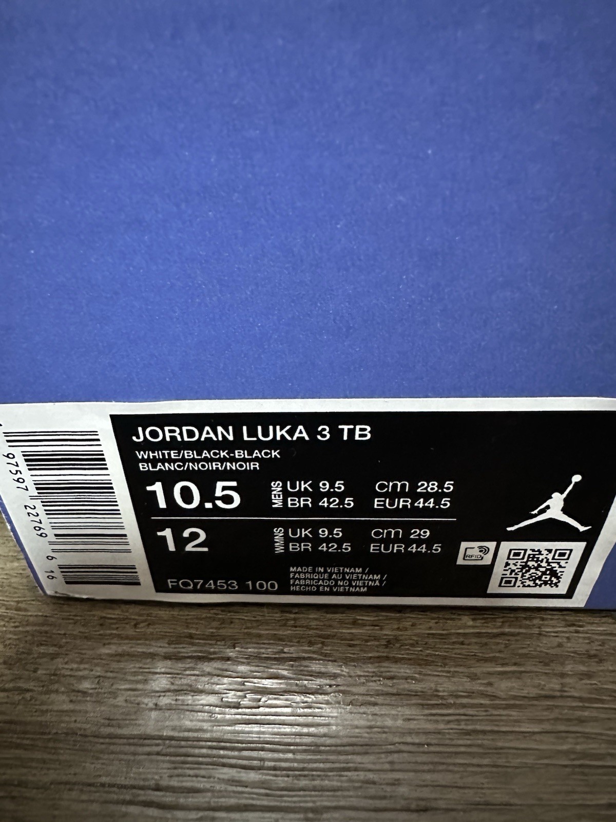 Jordan Luka 3 TB White Black FQ7453-100 Men's Basketball Sneakers Textile Jordan Luka 3 TB White Black FQ7453-100 Men's Basketball Sneakers Textile - Image 2