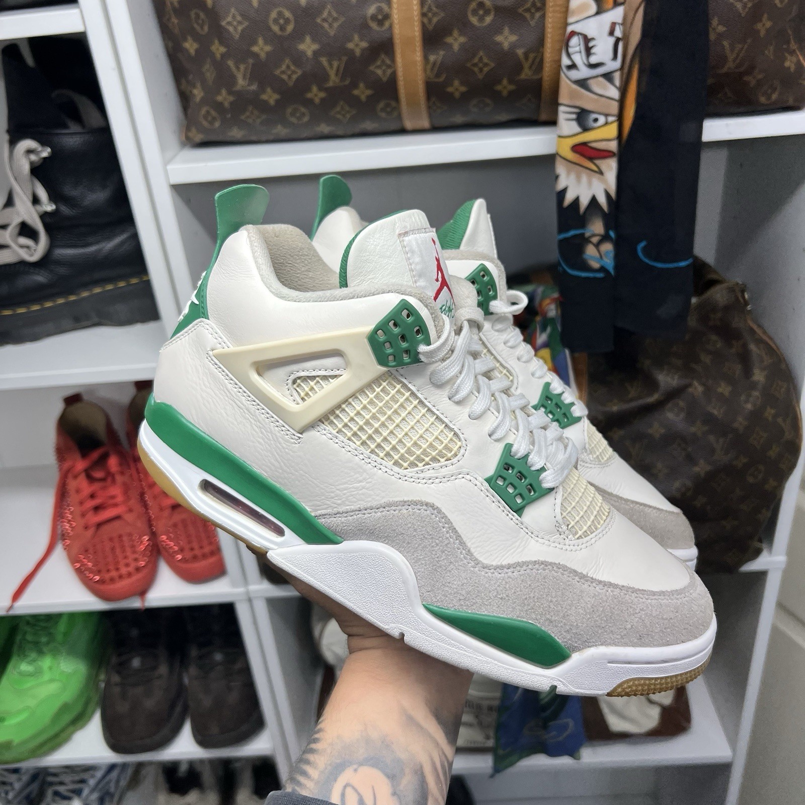 Nike Air Jordan 4 X SB Mid Retro Shoes Pine Green Men's DR5415-103 Size 10.5 Nike Air Jordan 4 X SB Mid Retro Shoes Pine Green Men's DR5415-103 Size 10.5 - Image 2