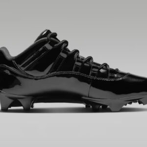 jordan 11 low td cleat patent black ships now