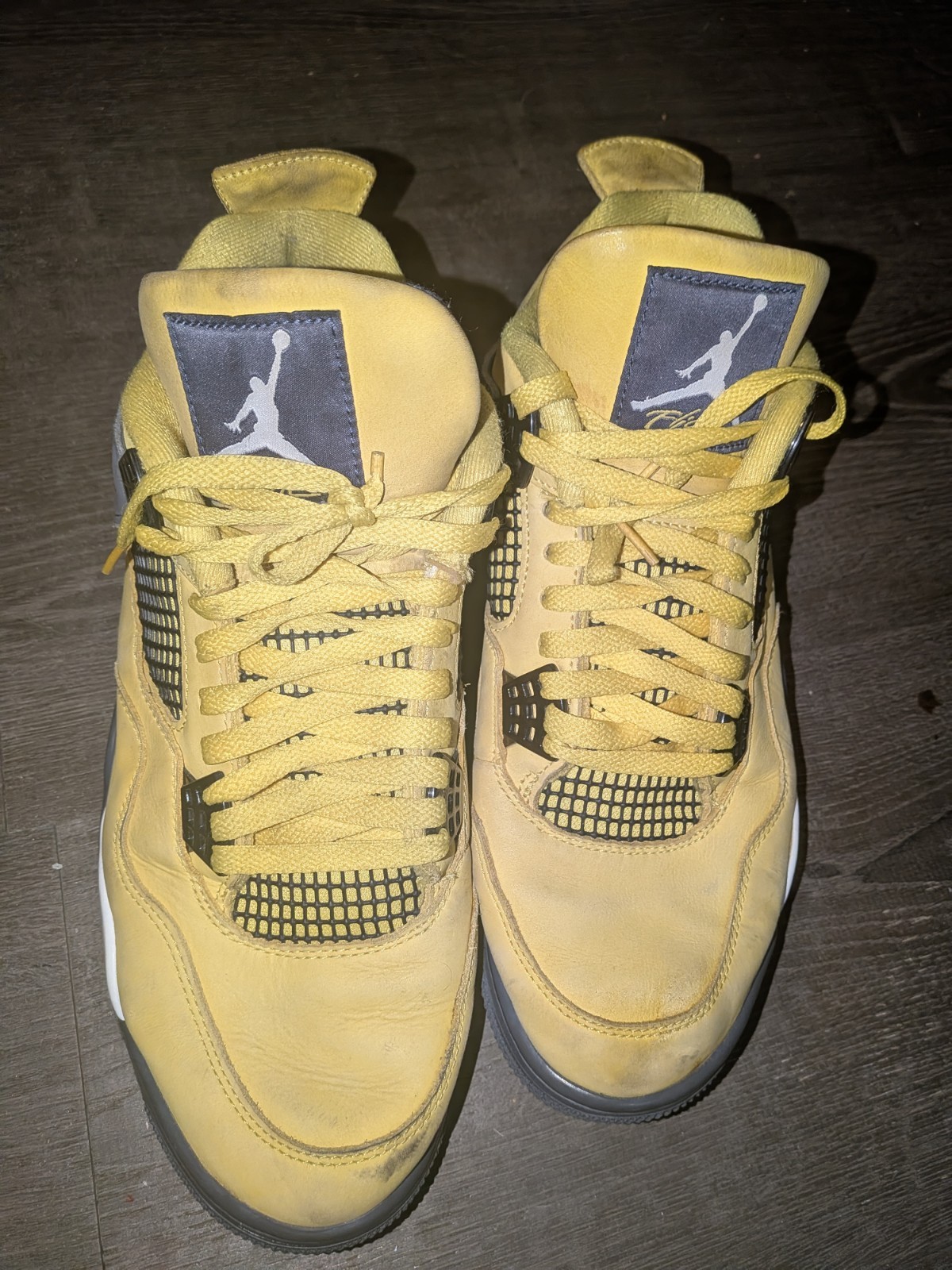 jordan air jordan 4 retro lightning yellow black white men's low top sneakers jordan air jordan 4 retro lightning yellow black white men's low top sneakers