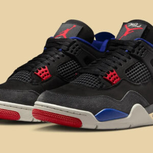 new nike air jordan iv 4 retro sz 11 black royal blue fv5029 003 gold letters