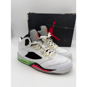 air jordan 5 retro pro stars white poison green infrared 136027 115 mens size 11