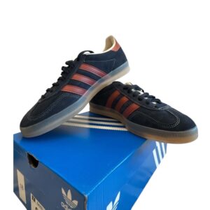 adidas gazelle indoor "legend ink" men's running sneakers size 9 black red nwb