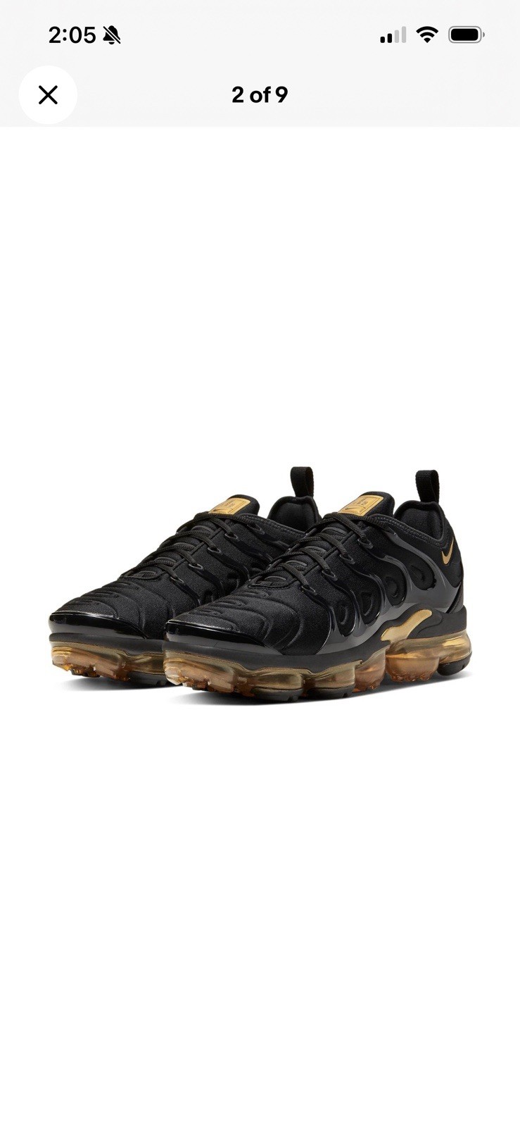 nike air vapormax plus black gold cw7299 001 mens size 11.5 new ships today nike air vapormax plus black gold cw7299 001 mens size 11.5 new ships today