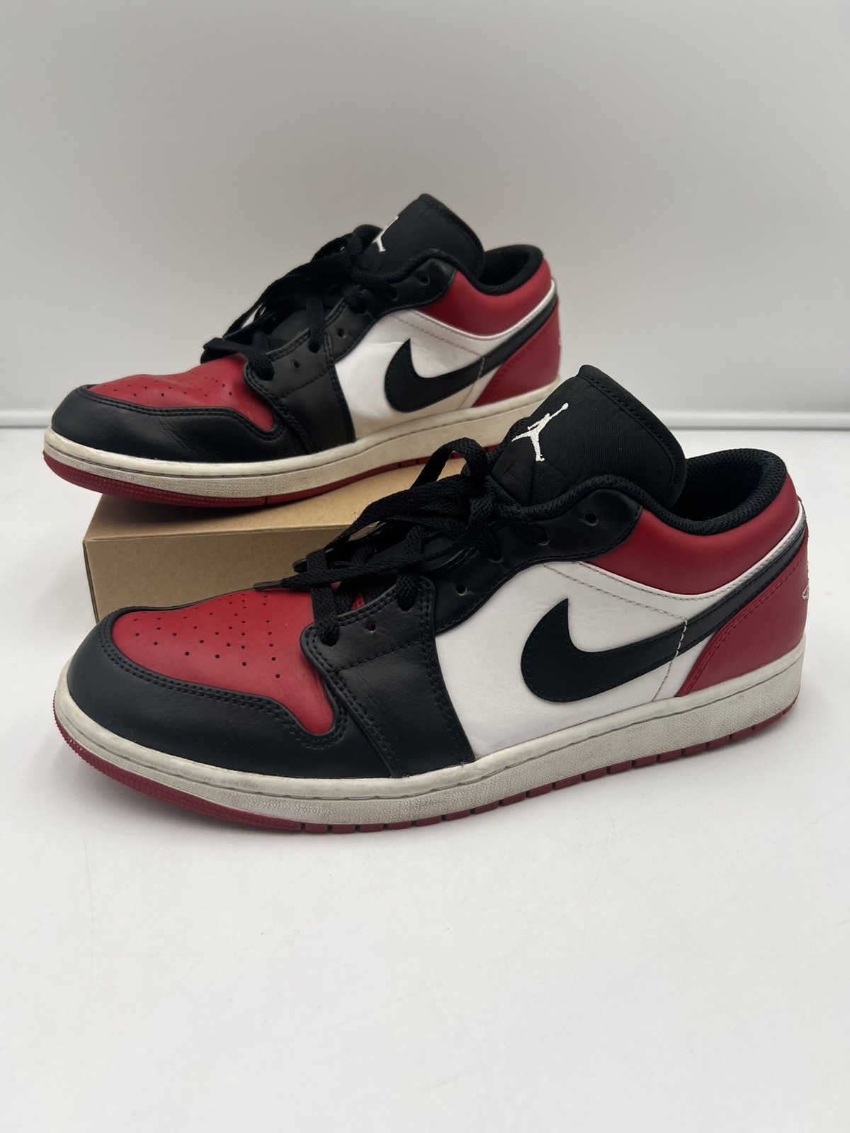 nike air jordan 1 low bred toe sneakers men’s 10.5 red black white 553558 612 nike air jordan 1 low bred toe sneakers men’s 10.5 red black white 553558 612