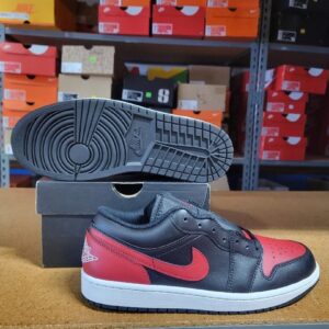 nike air jordan 1 low men shoes black red summit white 553558 067 multiple sizes