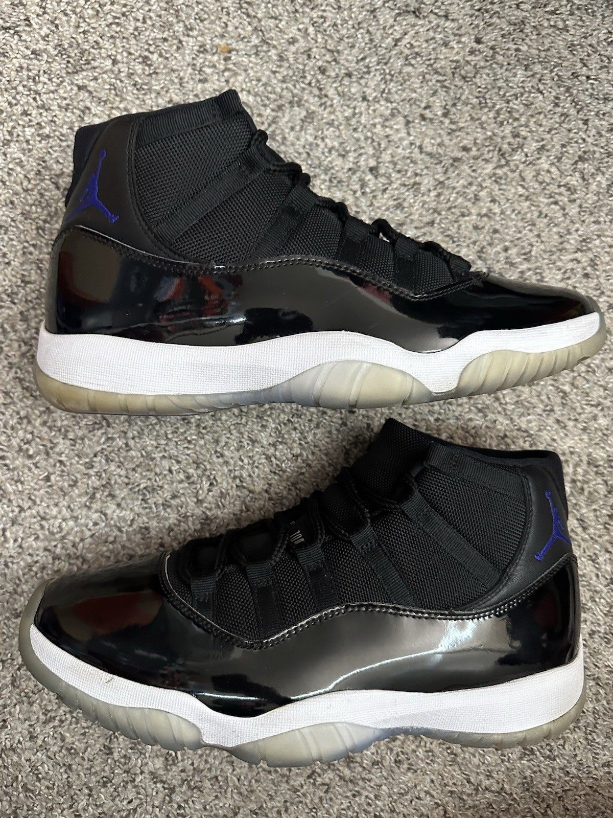 air jordan 11 retro high space jam black blue win white size 10.5 air jordan 11 retro high space jam black blue win white size 10.5