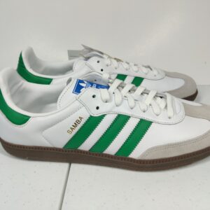 adidas originals samba og shoes men's size 10.5 cloud white green ig1024